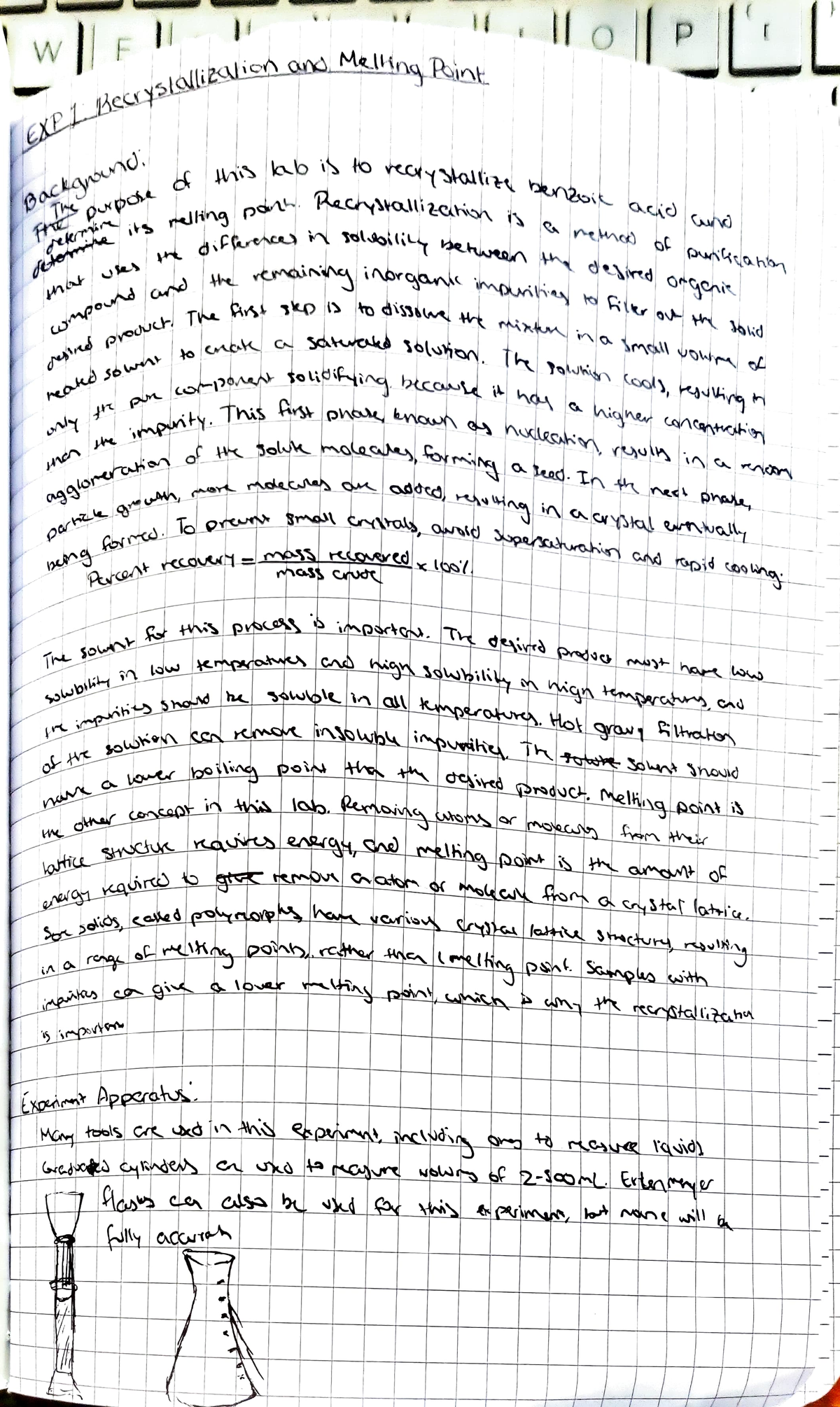 Pre-Lab 1 - Recrystallization and Melting Point - wF NlUEaionond Me ina ...