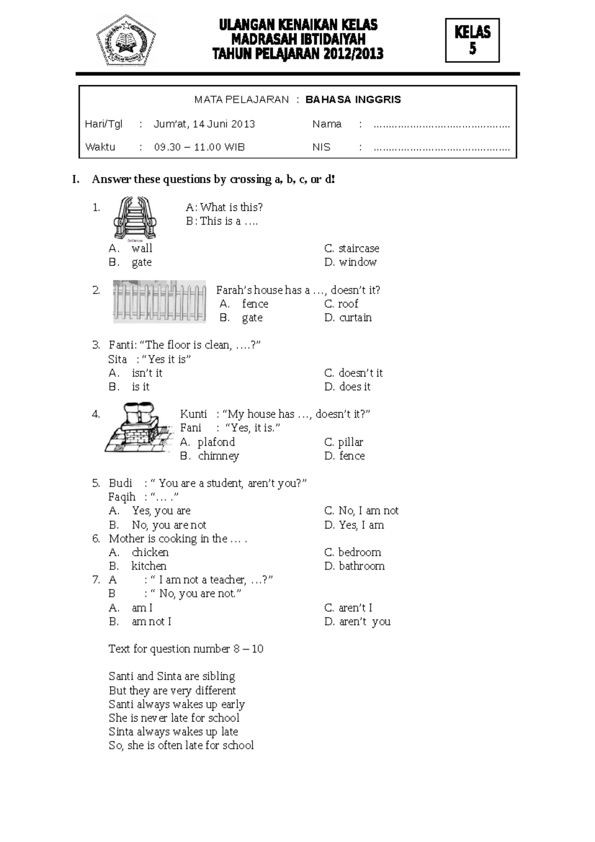 193063 This Is My English Practice Mata Pelajaran Bahasa Inggris Hari Tgl Jum At 14 193063 This Is My English Practice Mata Pelajaran Bahasa Inggris Hari Tgl Jum At 14