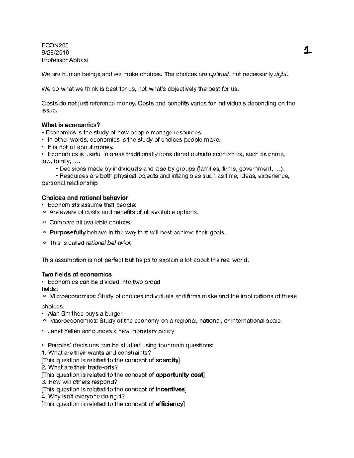 Principles Of Microeconomics - StuDocu