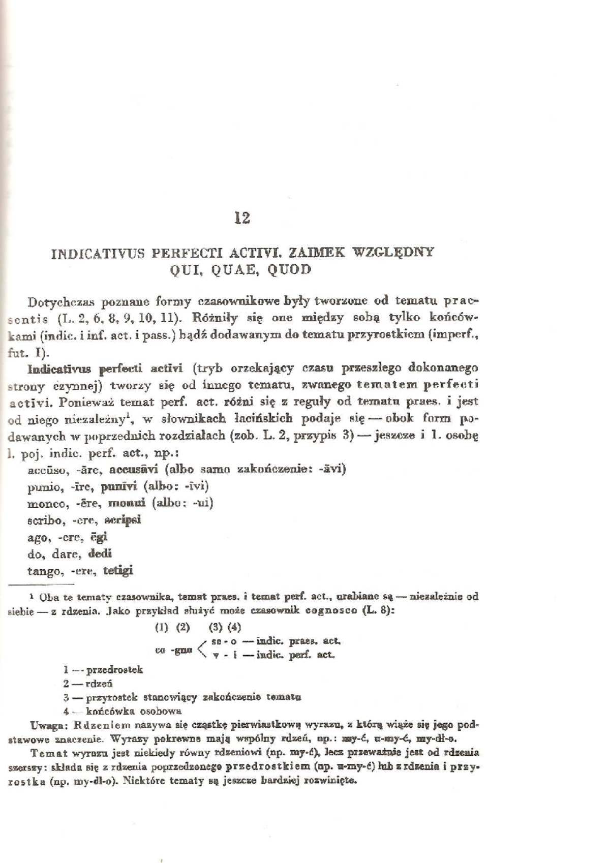Lekcja 12 indicativus perfecti activi zaimek względny qui quae quod