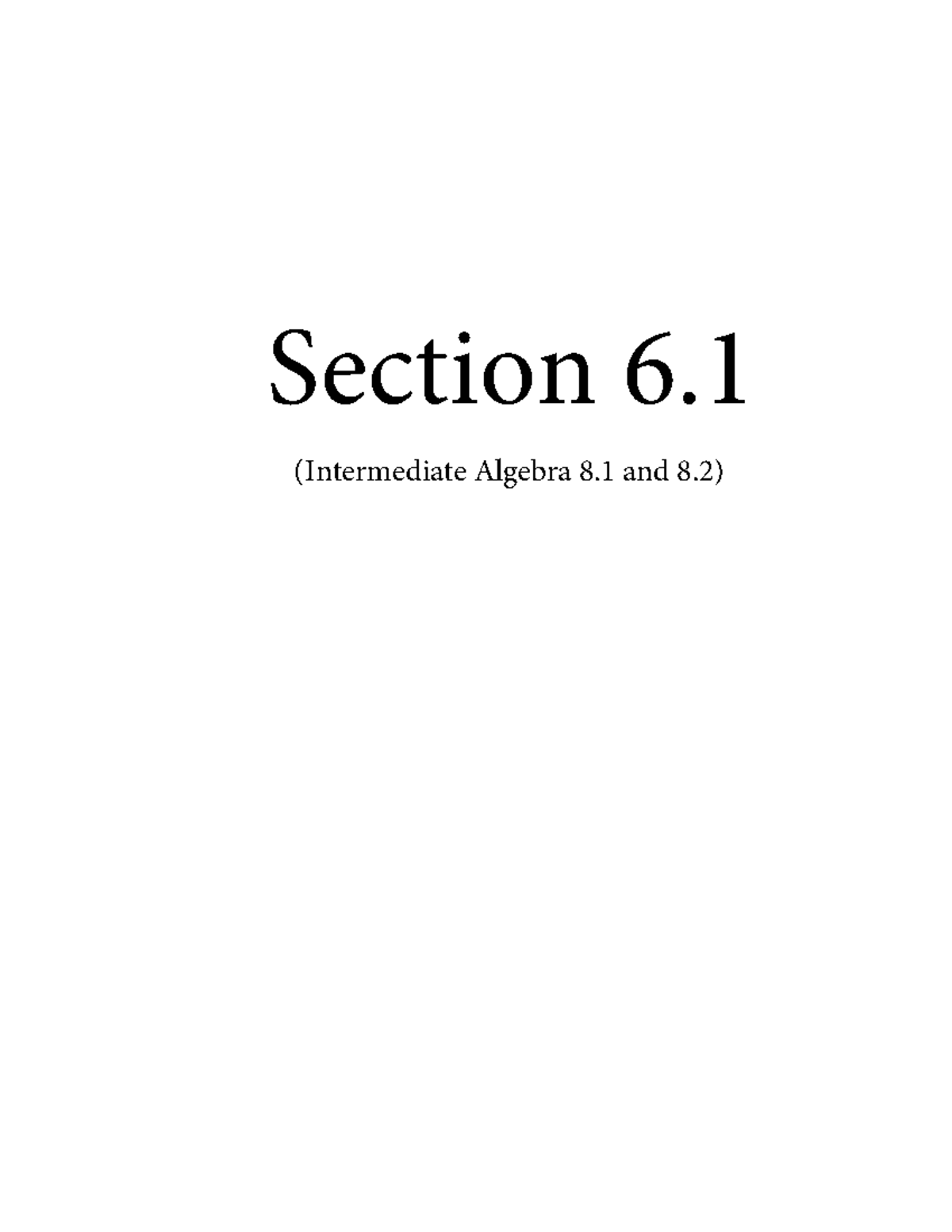 Chapter 6 - Section 6. (Intermediate Algebra 8 and 8) Figure 8 Graphene ...