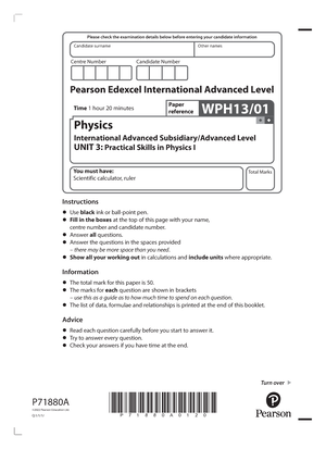 Wch11 01 que 20220511 - Edexcel Past Papers 2022 May - Centre Number ...