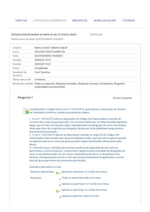 Estudos Diciplinares xii - Administração