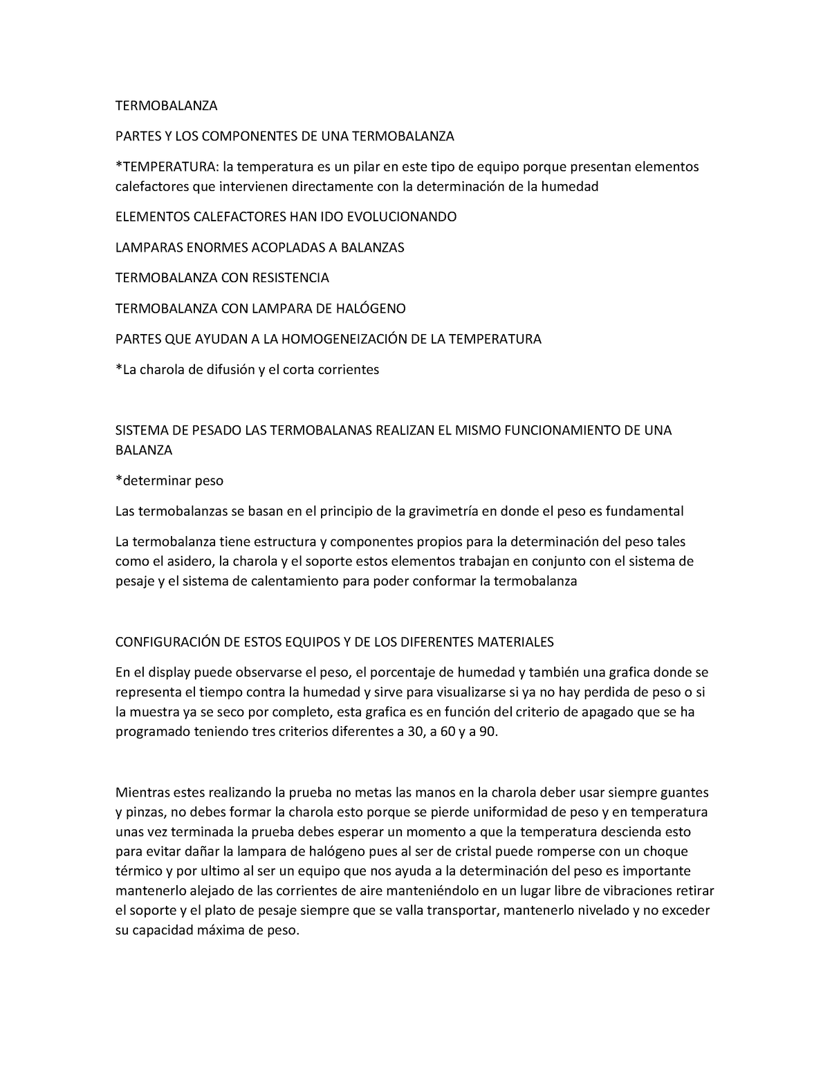 Termobalanza - 29/09/23 - TERMOBALANZA PARTES Y LOS COMPONENTES DE UNA ...