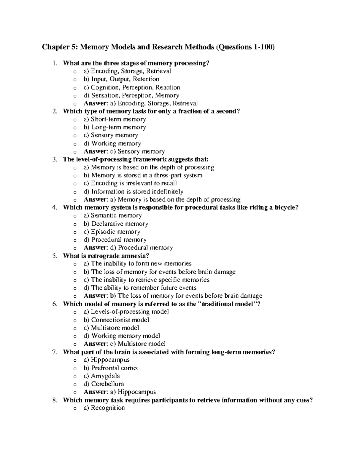 Practice test Chapter 5 (memory) - Chapter 5: Memory Models and ...