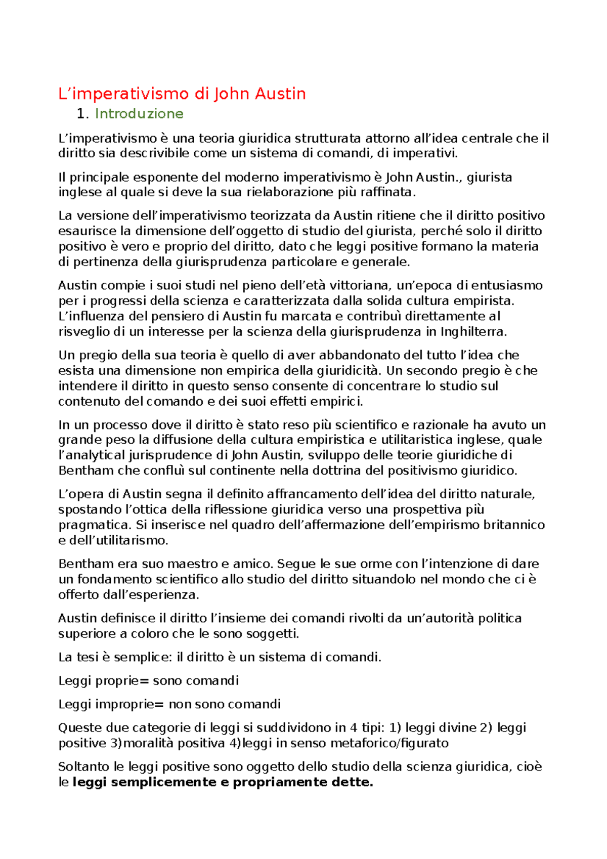 L'imperativismo di John Austin - di John Austin 1. Introduzione una ...