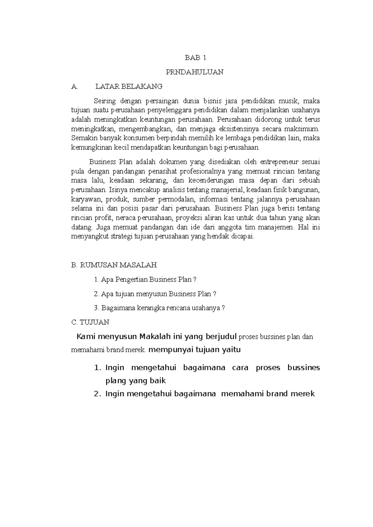 Bab 1 - Notes - Bab 1 Prndahuluan A. Latar Belakang Seiring Dengan 