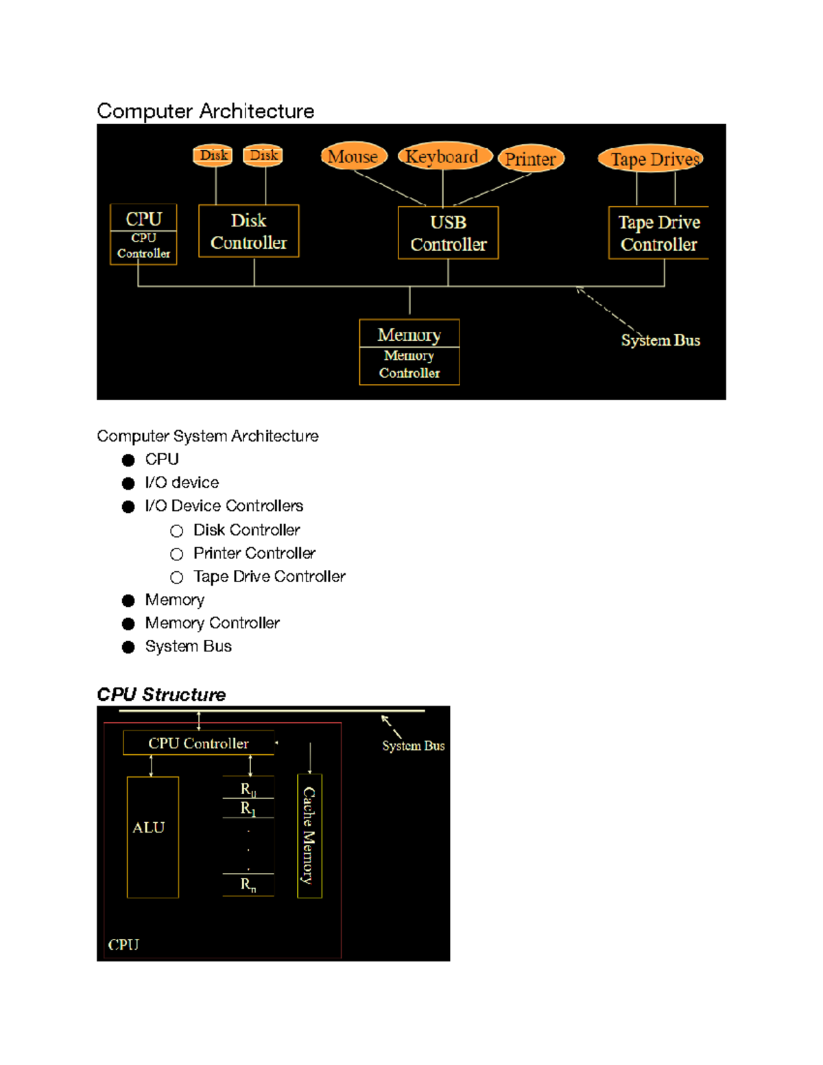 Computer Architecture - Computer Architecture Computer System ...