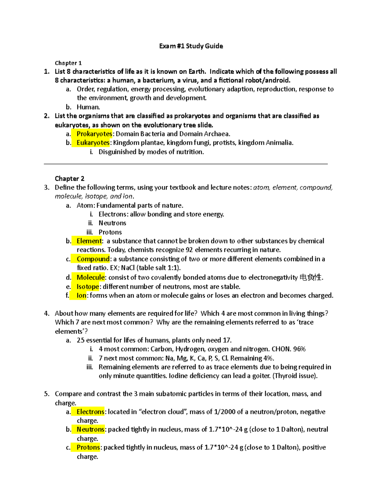 Review - CR Chapter 1, 2, 3, and 4 Spring 2018 - Exam #1 Study Guide ...
