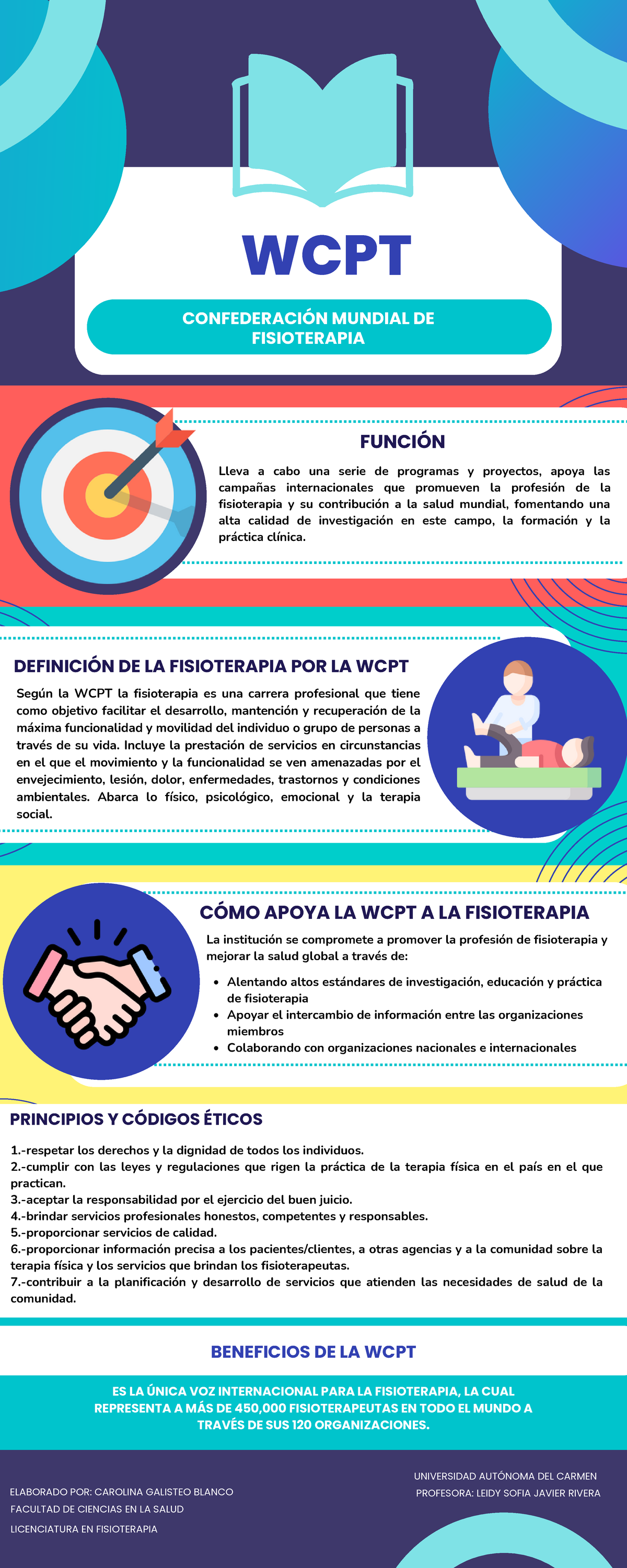 Infografia, WCPT Infografía acerca de la guía WCPT sobre fisioterapia