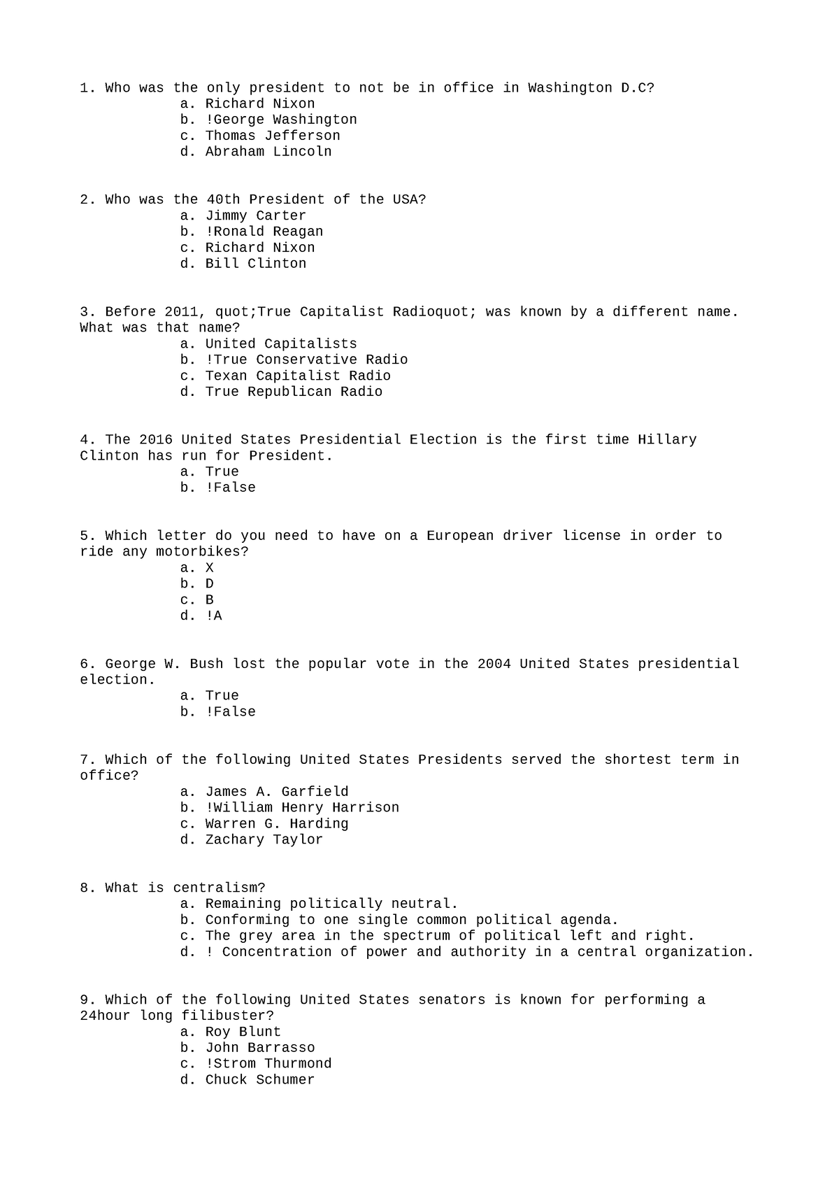 PHYS220 Optics Experiment Winter 2020 3 - Who was the only president to ...