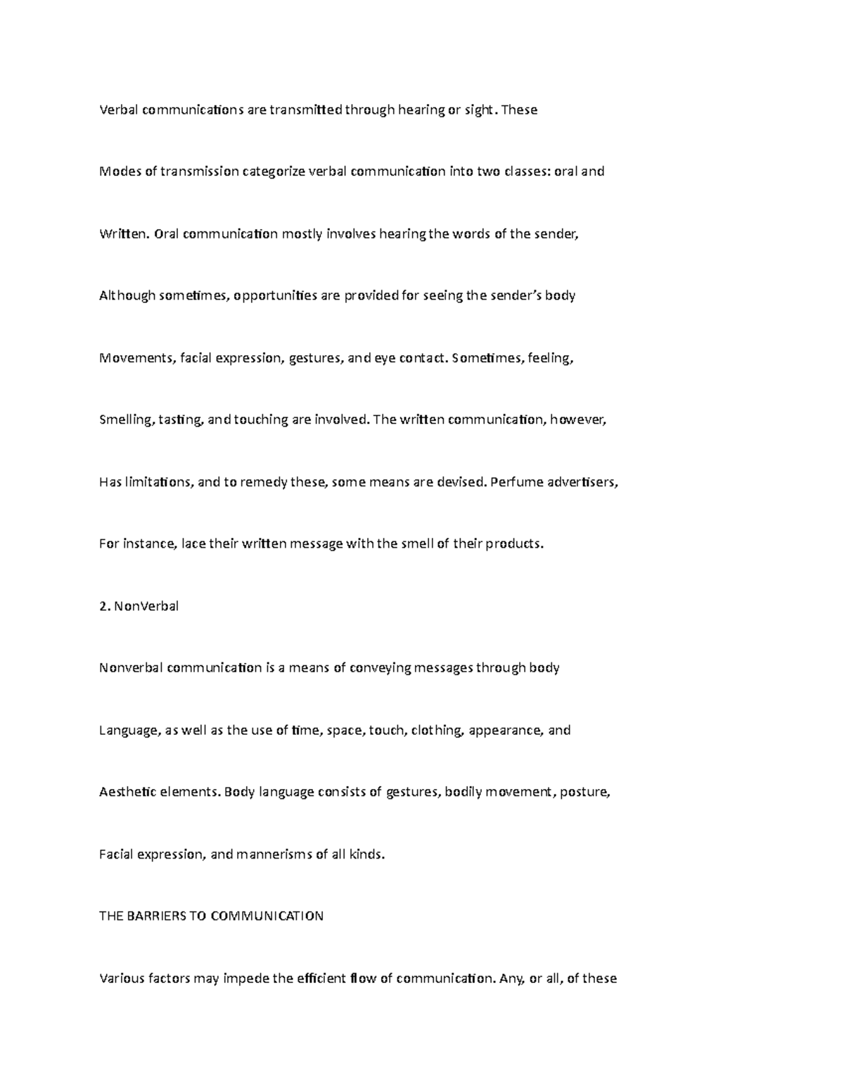 Doc17-verbal - Verbal communications are transmitted through hearing or ...