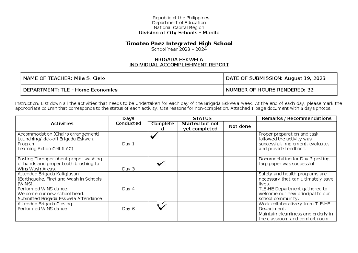 . BE-Form6- Individual- Accomplishment- Report - Republic of the ...