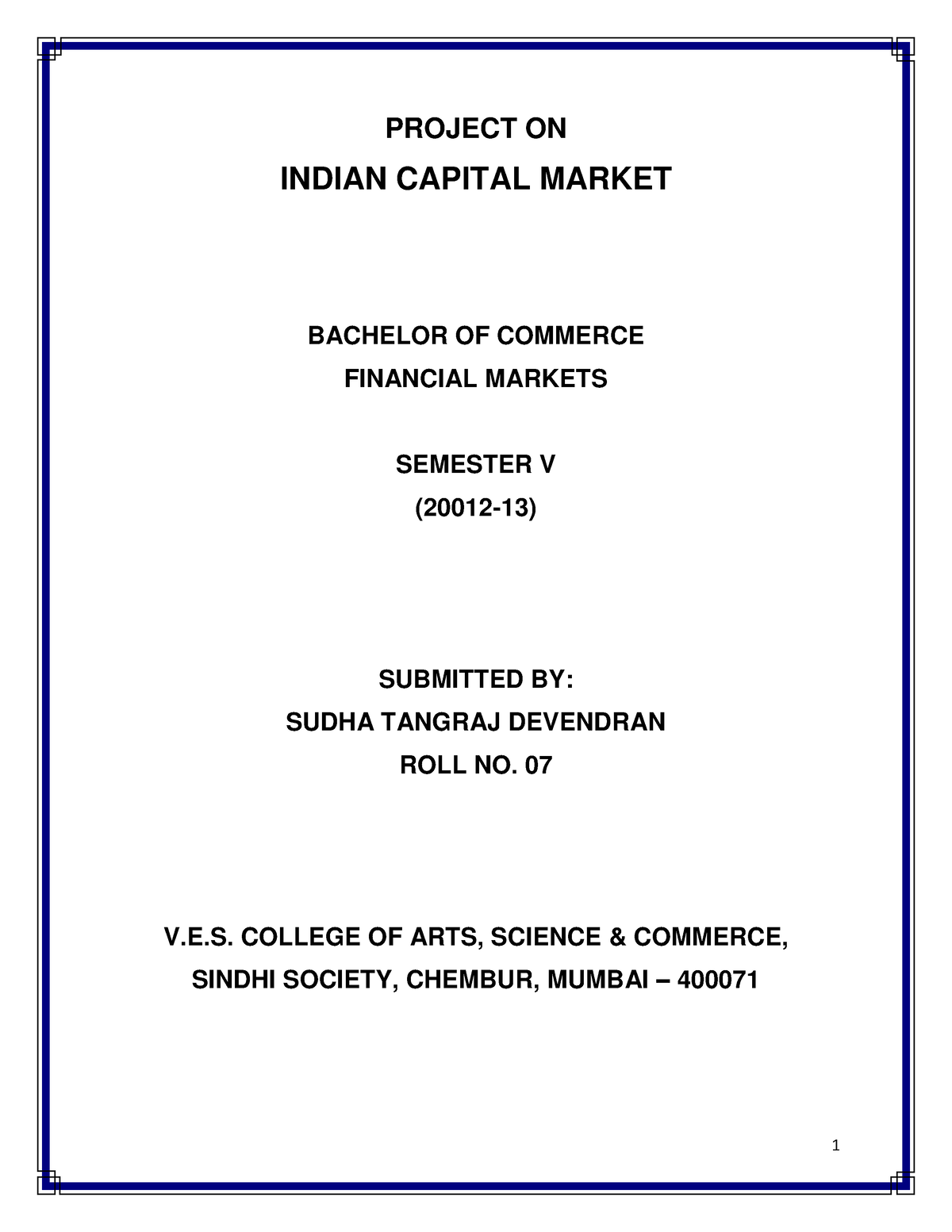 research paper on capital market in india