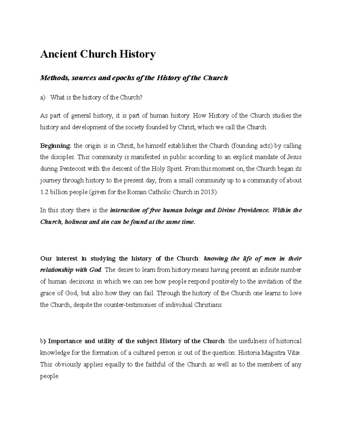 research papers on church history