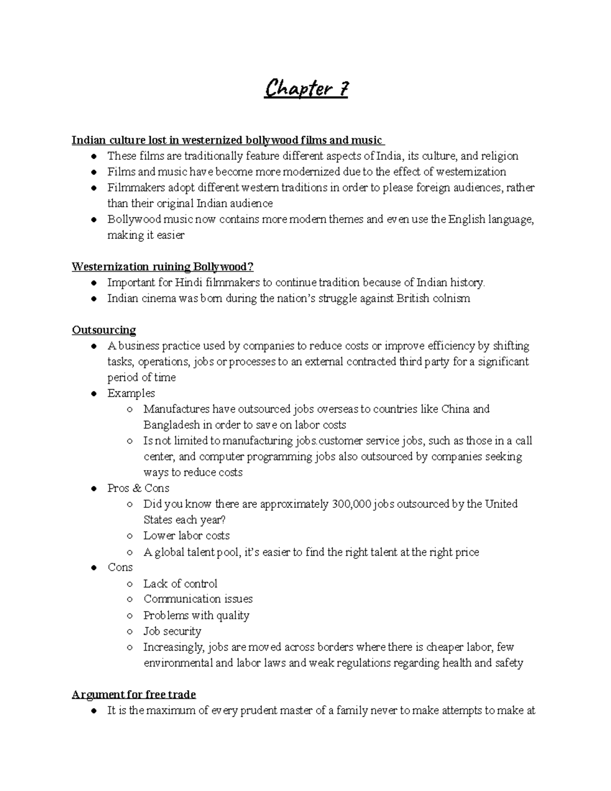 Communicating in a Global Society Chapter 7 Notes - Chapter 7 Indian ...