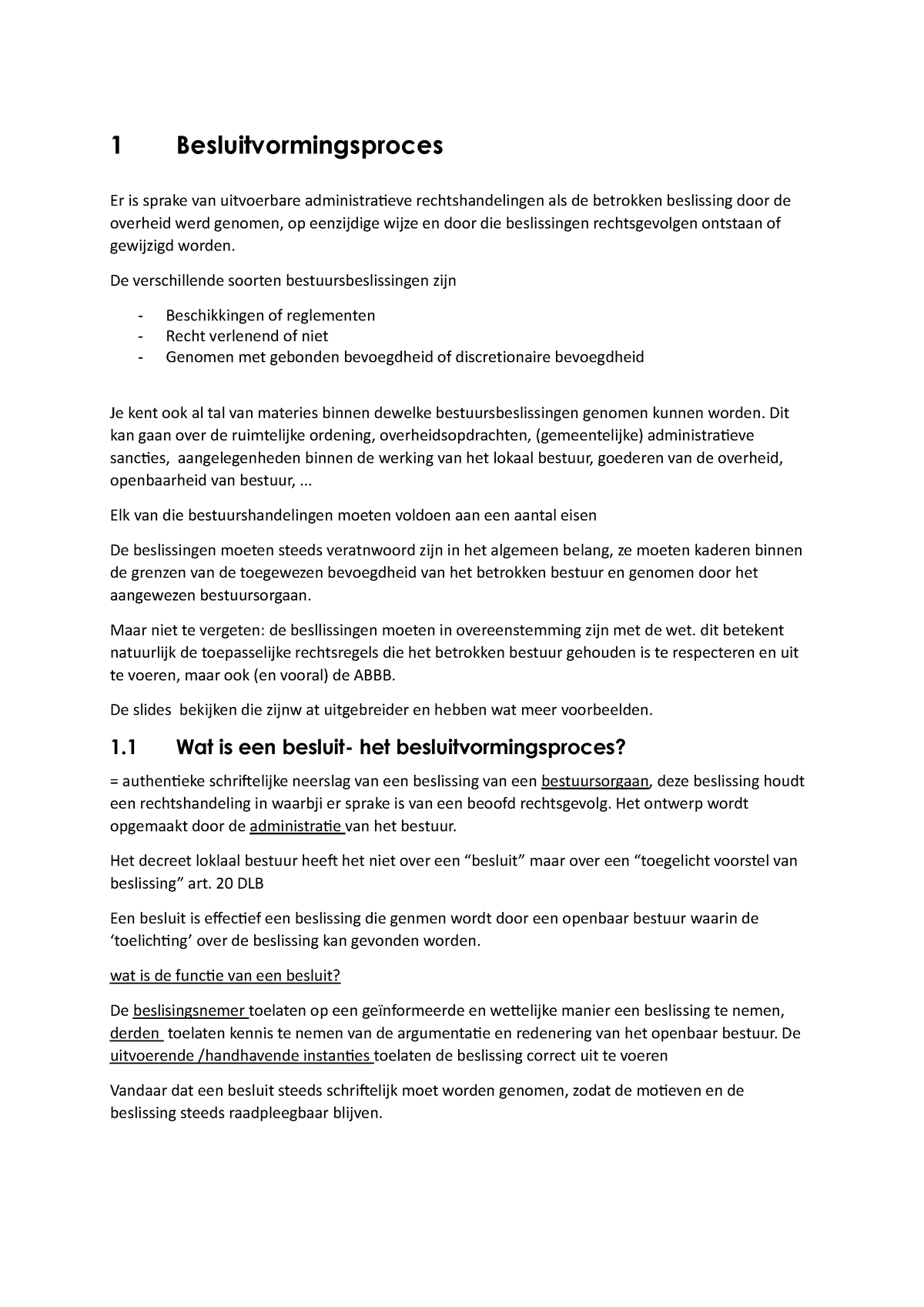 Leerstuk 9 - besluitvorming in een lokaal bestuur - 1 ...