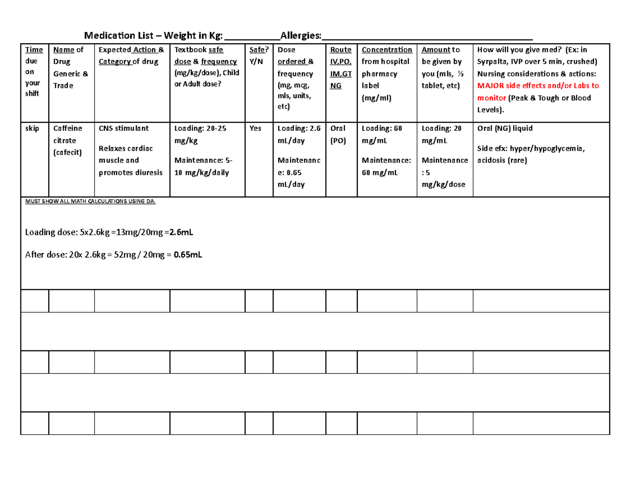 caffeine-citrate-peds-medication-list-weight-in-kg-allergies-time