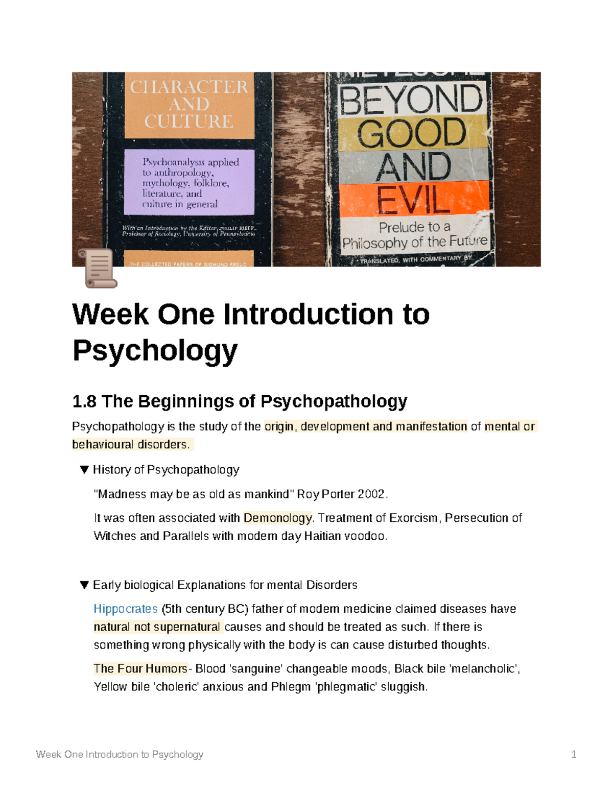 Introduction To Psychology - PSYU911 - Stirling - Studocu