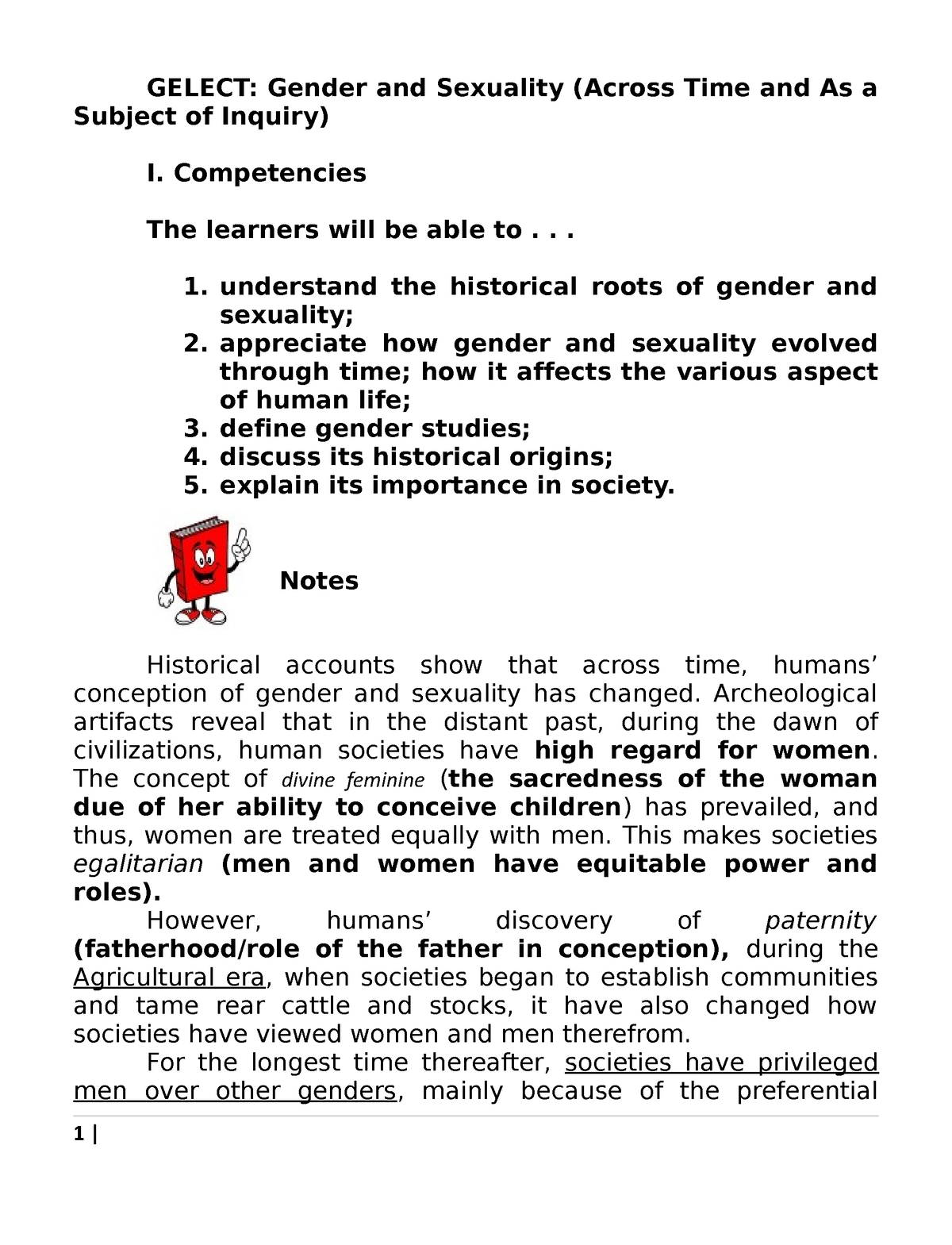 Gender And Society Module 2 - GELECT: Gender And Sexuality (Across Time ...