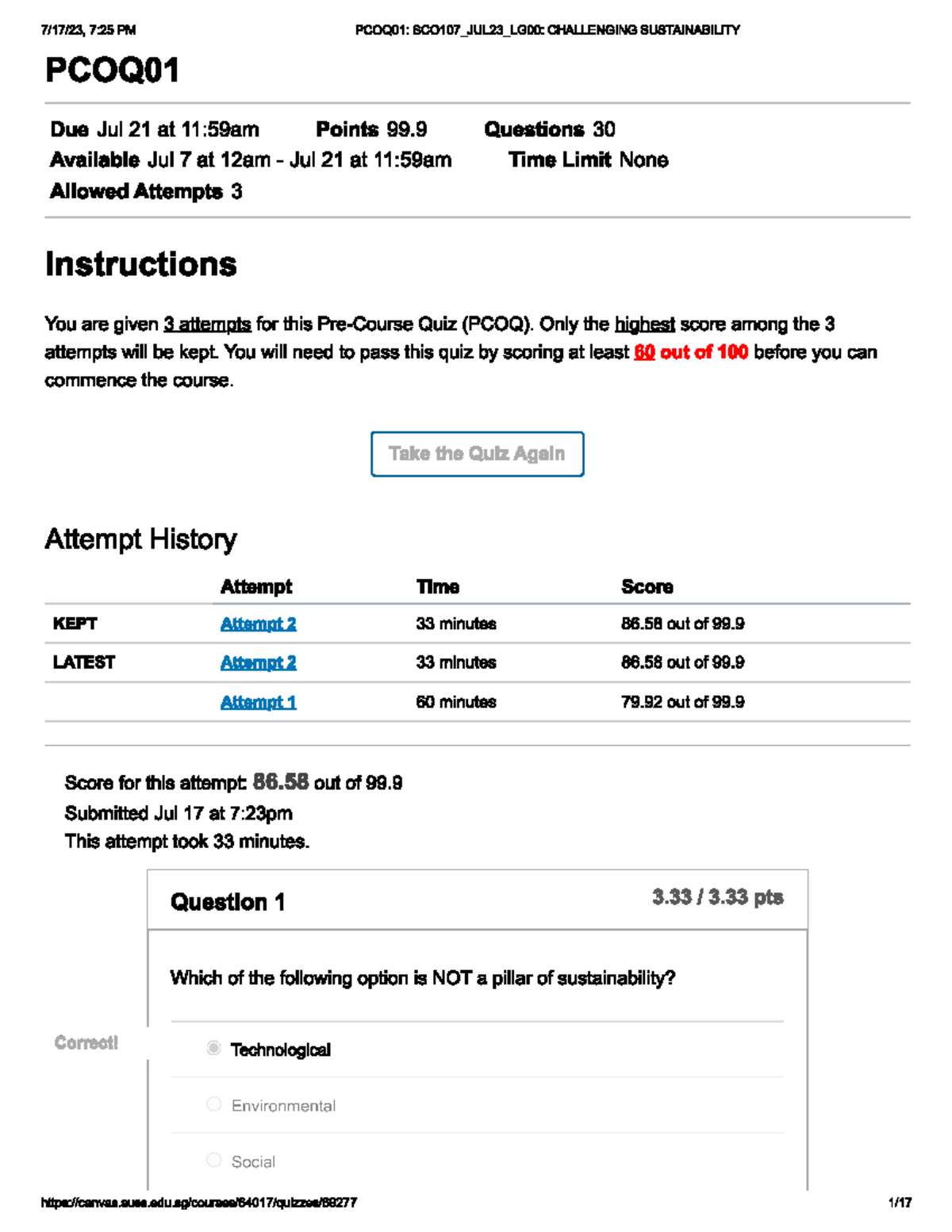 Attempt 2 - QUIZ - SCO107 - Studocu