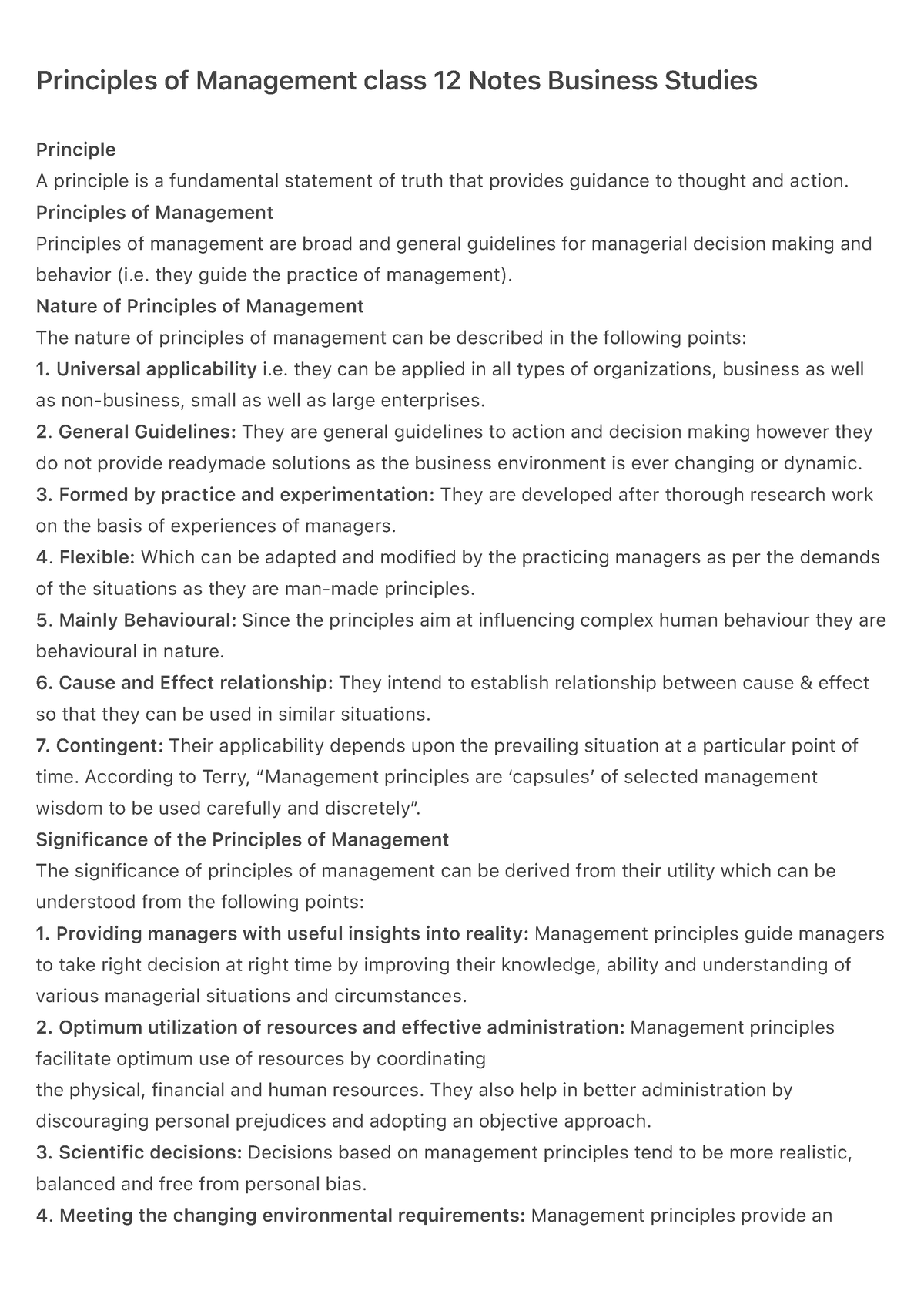 principles-of-management-class-12-notes-business-studies-significance