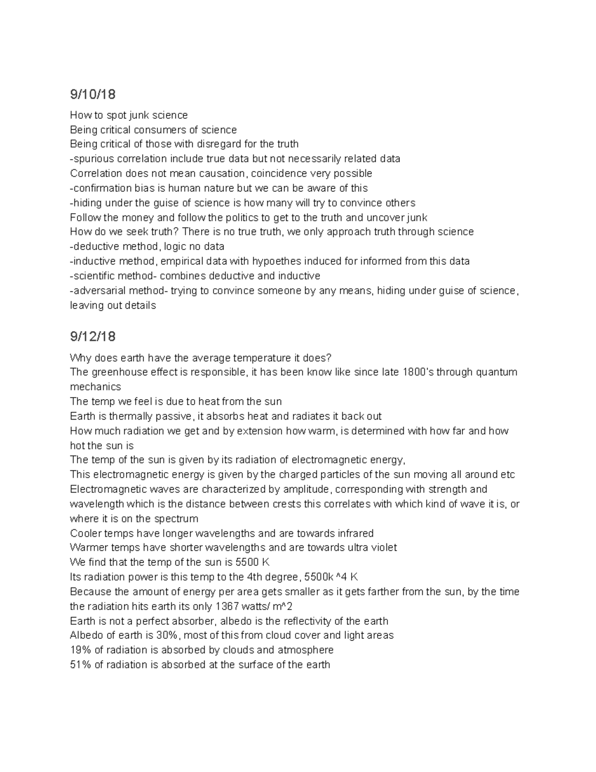 EESCUN2330 WEEK 2 LECTURE NOTES - How to spot junk science Being ...
