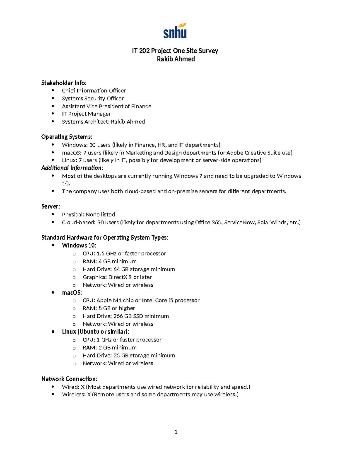 4-4 Submit Project One - qrg - IT 202 Project One Site Survey Rakib ...