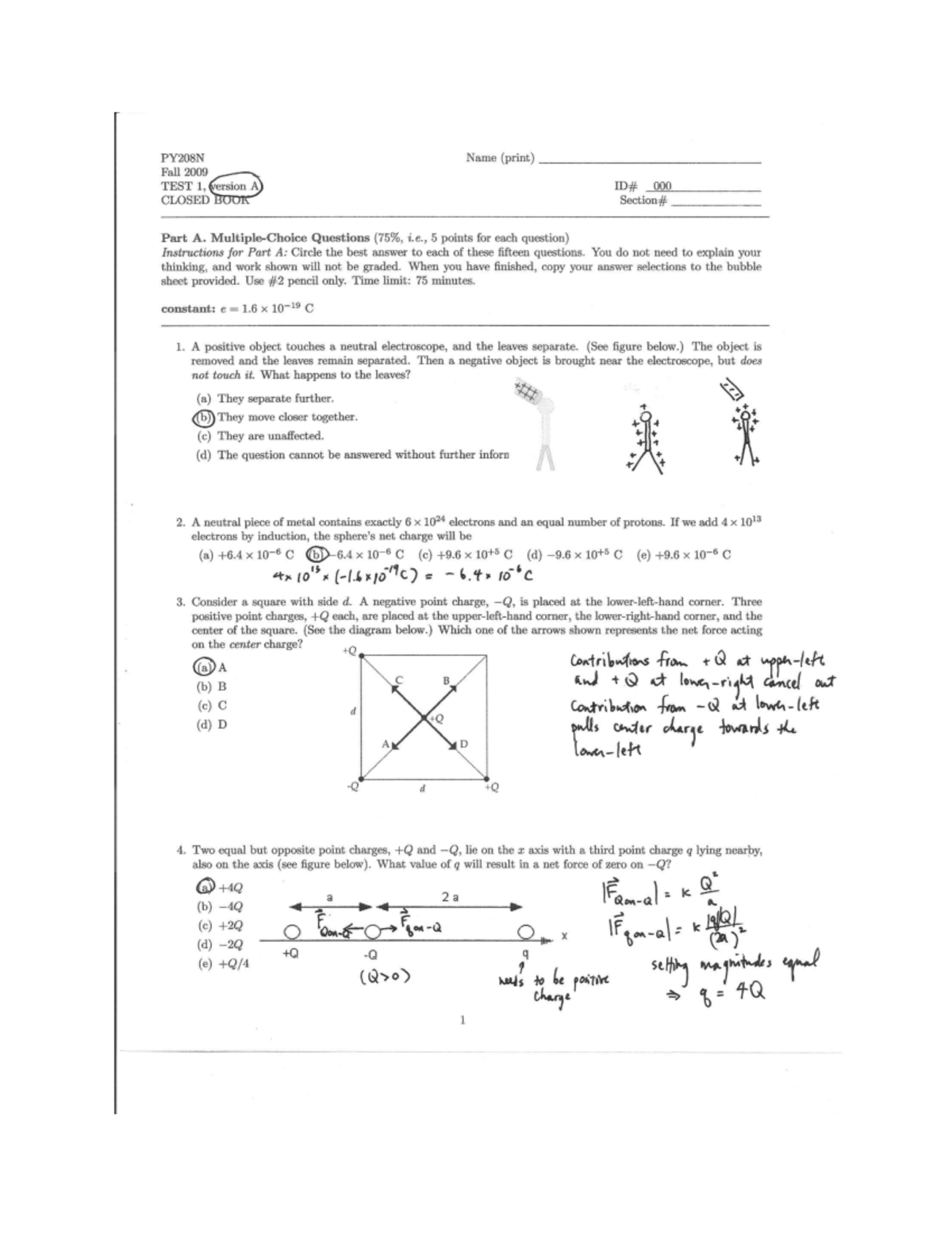 Sol Prac Test 1B - physics 2 practice test B for test 1 solutions ...