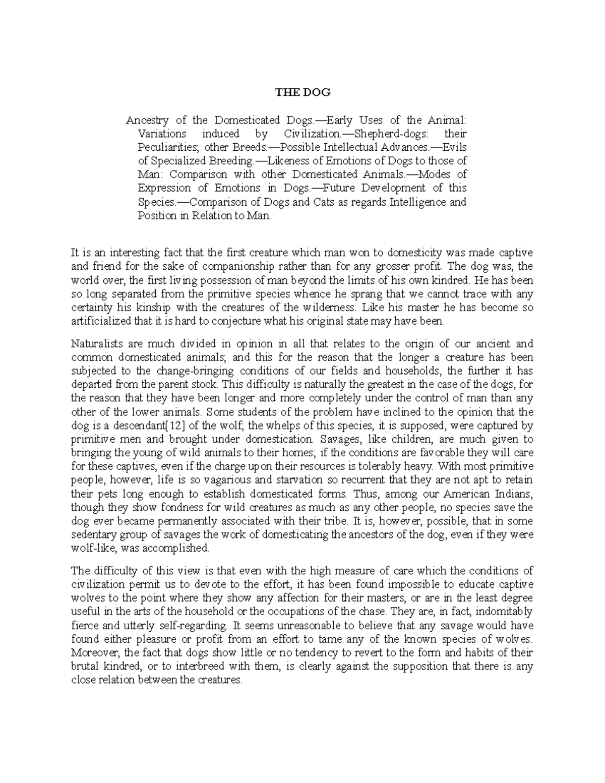 THE DOG - Lecture notes 1-6 - THE DOG Ancestry of the Domesticated Dogs ...