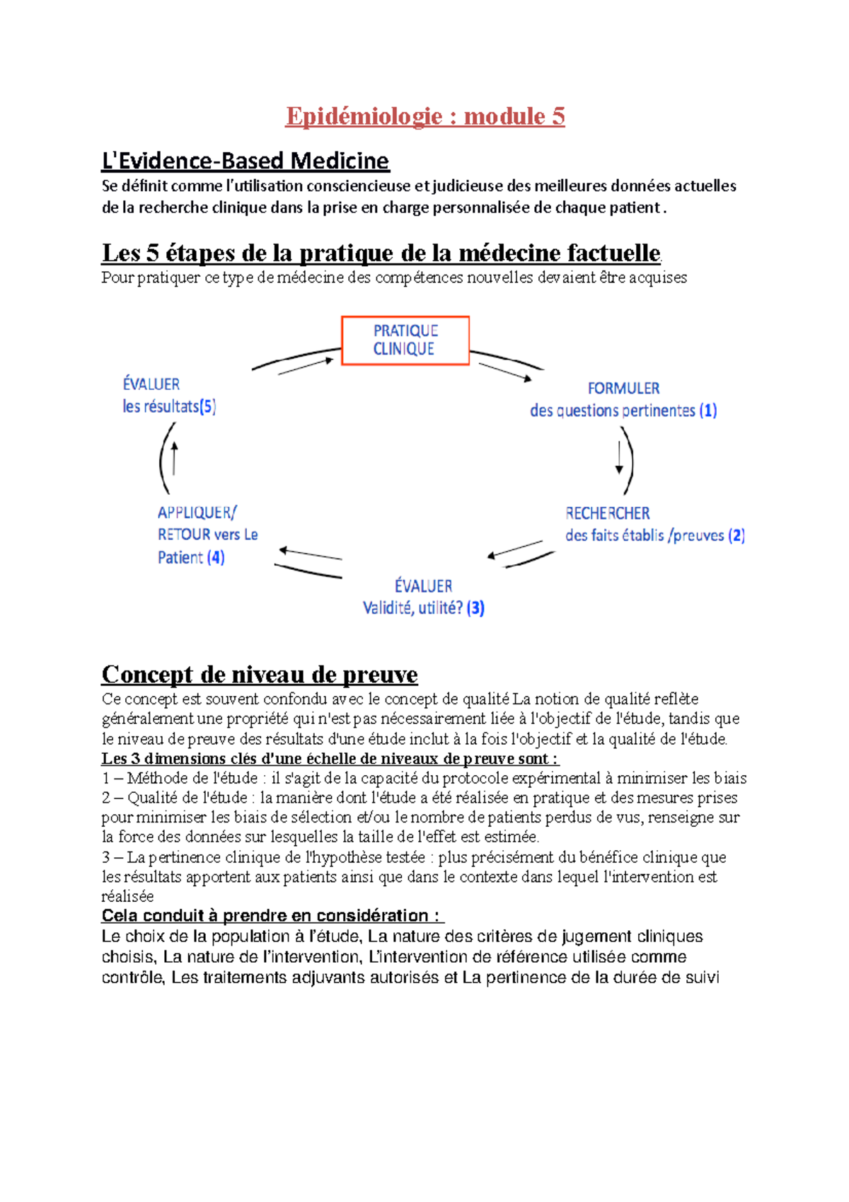 Fiche 5 Epidémiologie - Partie 5 - Epidémiologie : Module 5 L' Evidence ...