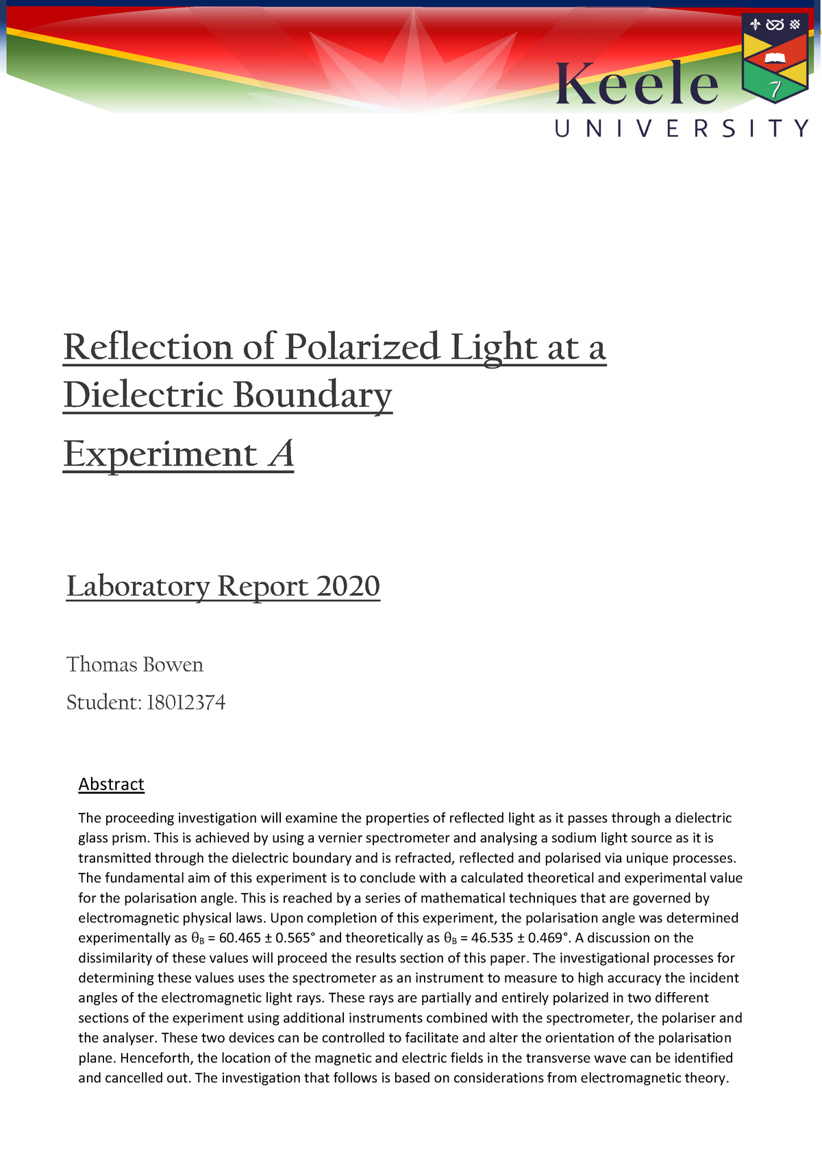 polarization of light lab report