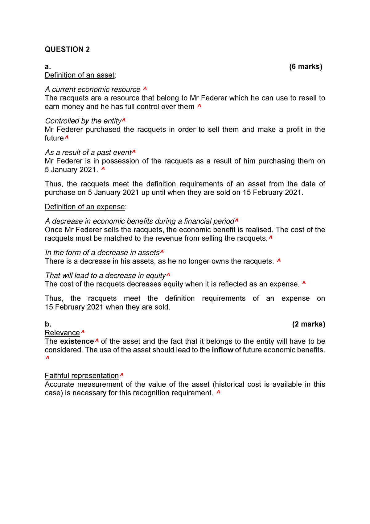 FRK 111 2021 MT1(B) Question 2 - Solution - QUESTION 2 A. (6 Marks ...