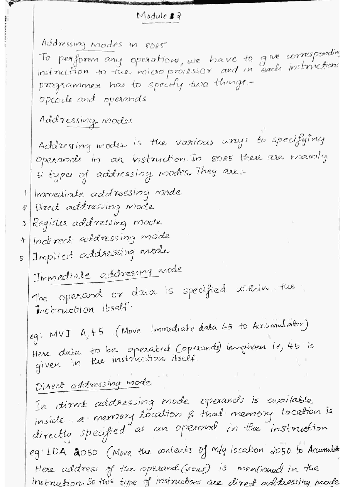 MP Module-2 - Short notes for the microprocessor - BSc Computer Science ...