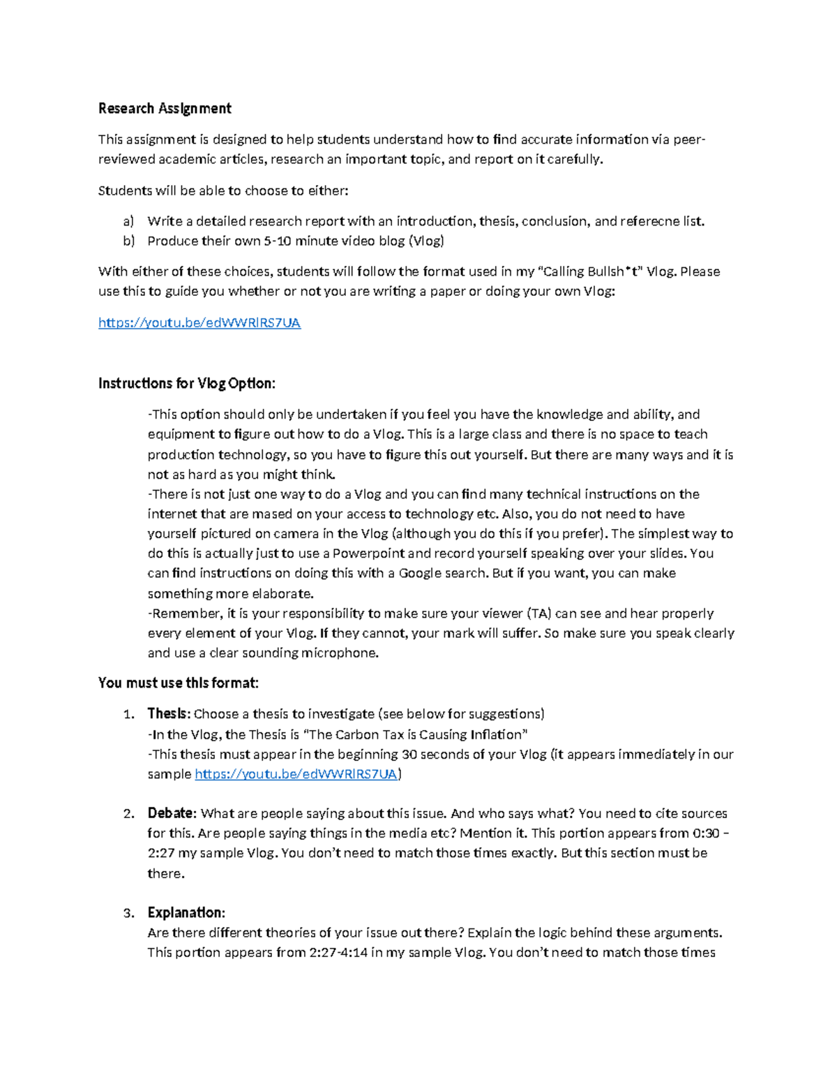 Research Assignment - Research Assignment This assignment is designed ...