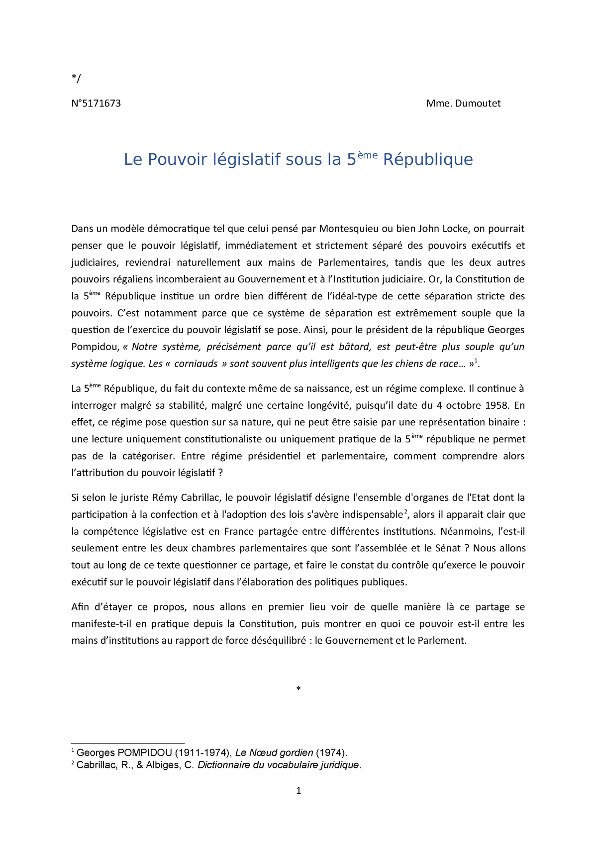 dissertation france etat unitaire