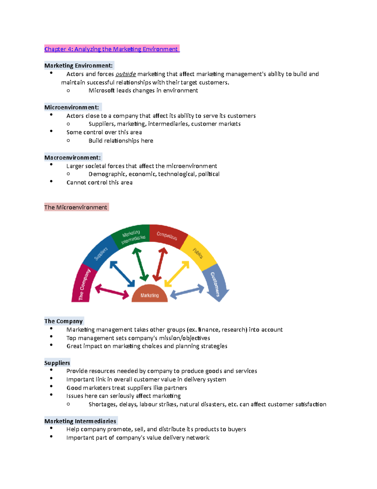 Chapter 4 - Lecture notes 4 - Chapter 4: Analyzing the Marketing ...