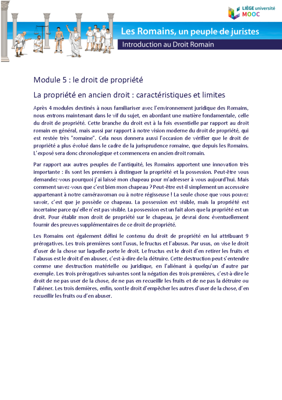 Module 5 sequence 1 - mooc - Module 5 : le droit de propriété La ...