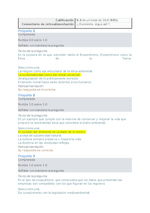 Desarrollo Sustentable Y ética Ambiental Semana 3 4 - Calificación 9 De ...