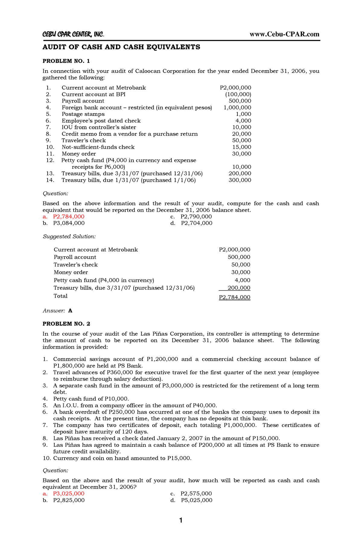 cash-and-cash-equivalents-audit-of-cash-and-cash-equivalents-problem