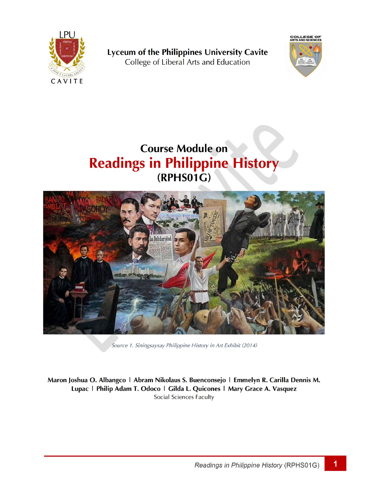 RPHS01G Module - Readings in Philippine History - Studocu