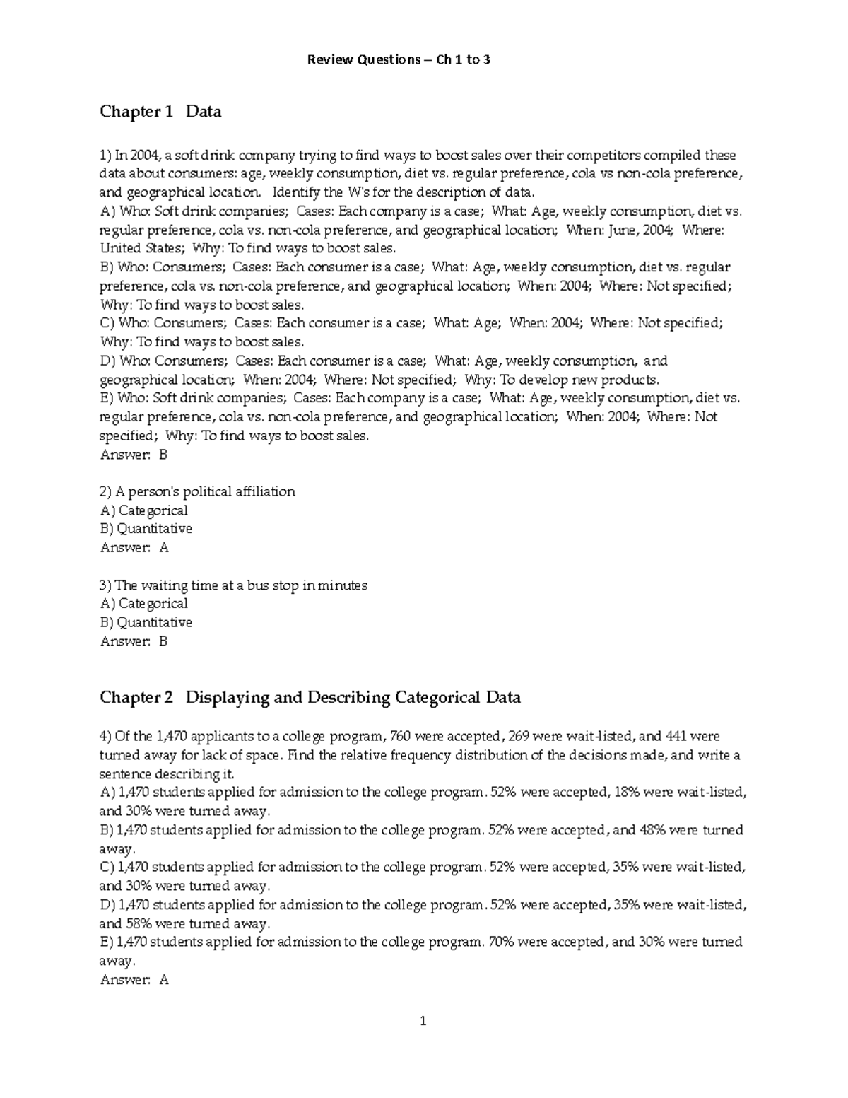 01A Ch 13 Questions2 Lecture material Chapter 1 Data In 2004, a