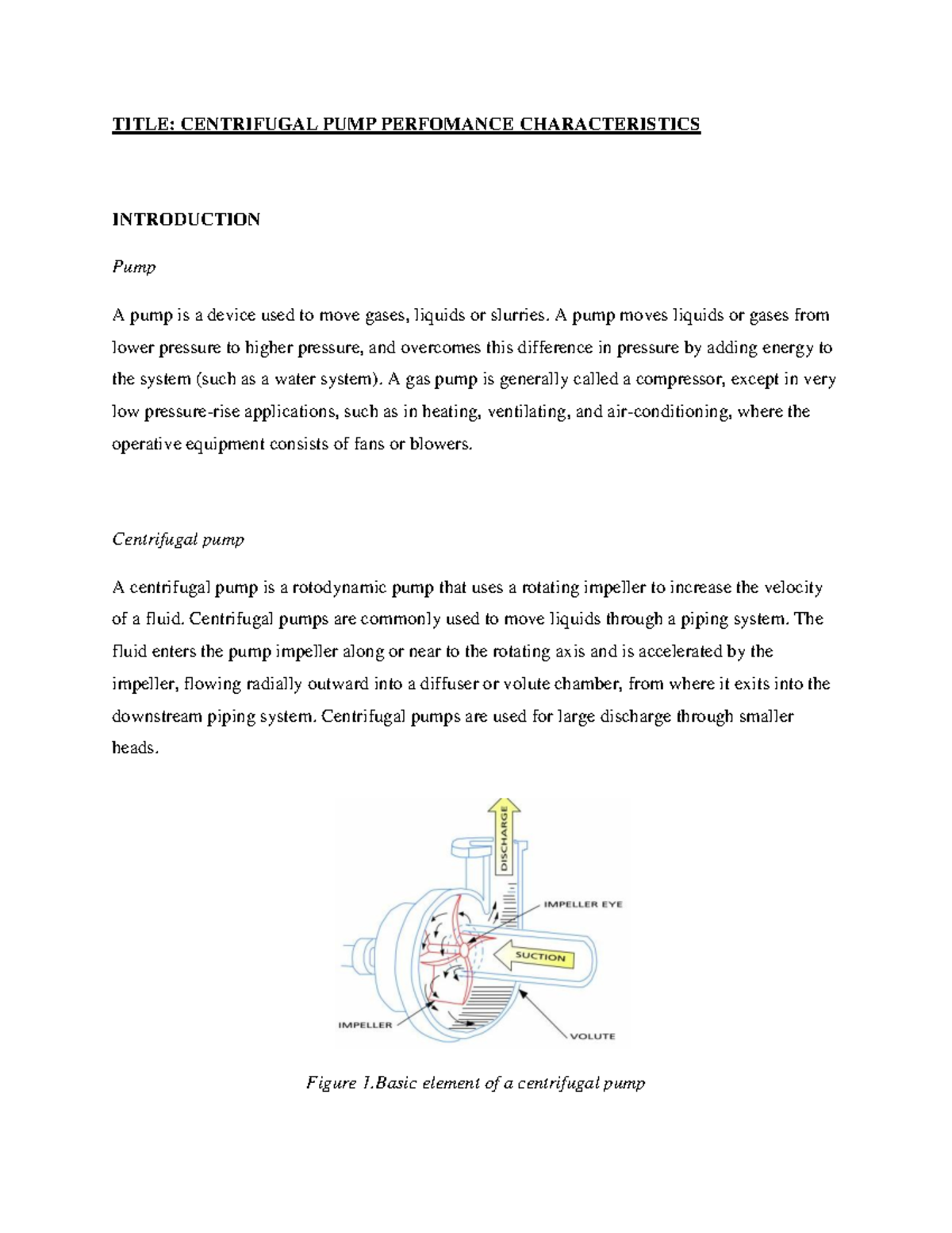 76214761 Centrifugal Pump Complete Lab Report - TITLE: CENTRIFUGAL PUMP ...