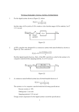 Tutorial Problems 3 Solution - TUTORIAL PROBLEMS 3: THE ROOT LOCUS ...