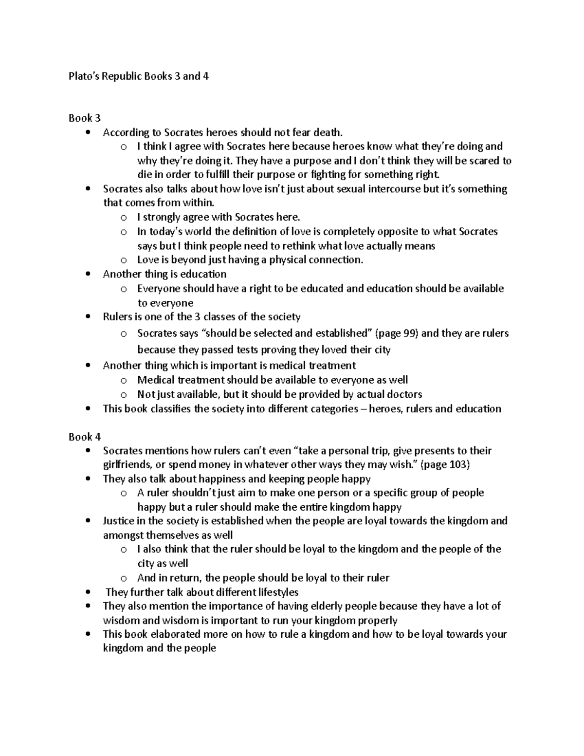 Plato 3-4 - These are reading notes that have to be taken in order to ...