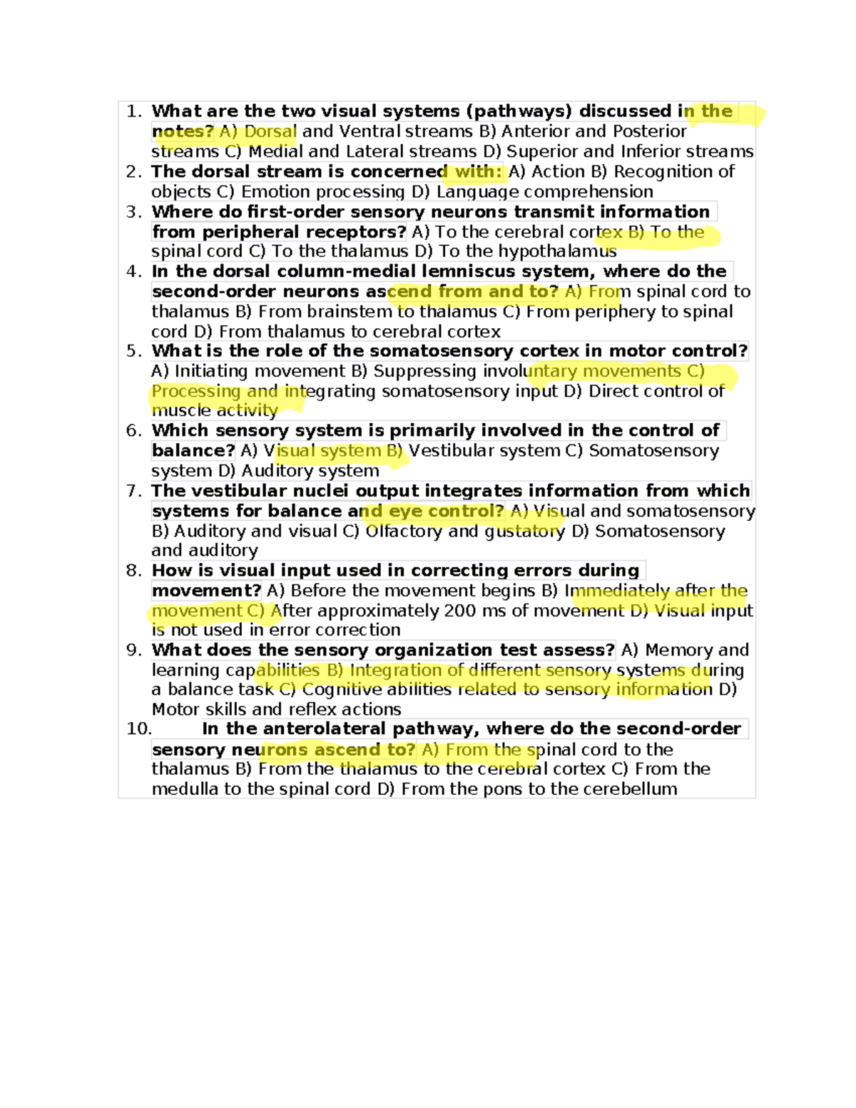 Lecture 1 mock - What are the two visual systems (pathways) discussed ...