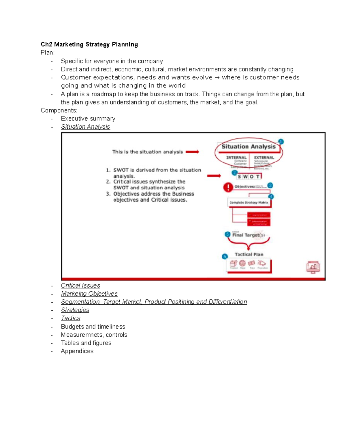 MKT 300 chapter 2 marketing strategy planning lecture notes – Laurie ...