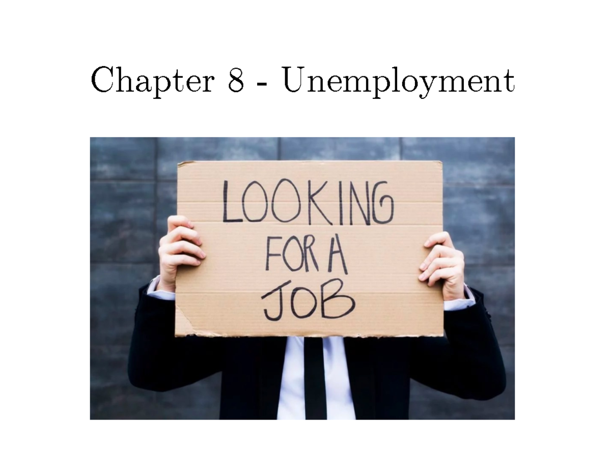 8 Unemployment - Chapter 8 - Unemployment The Household Survey Each ...
