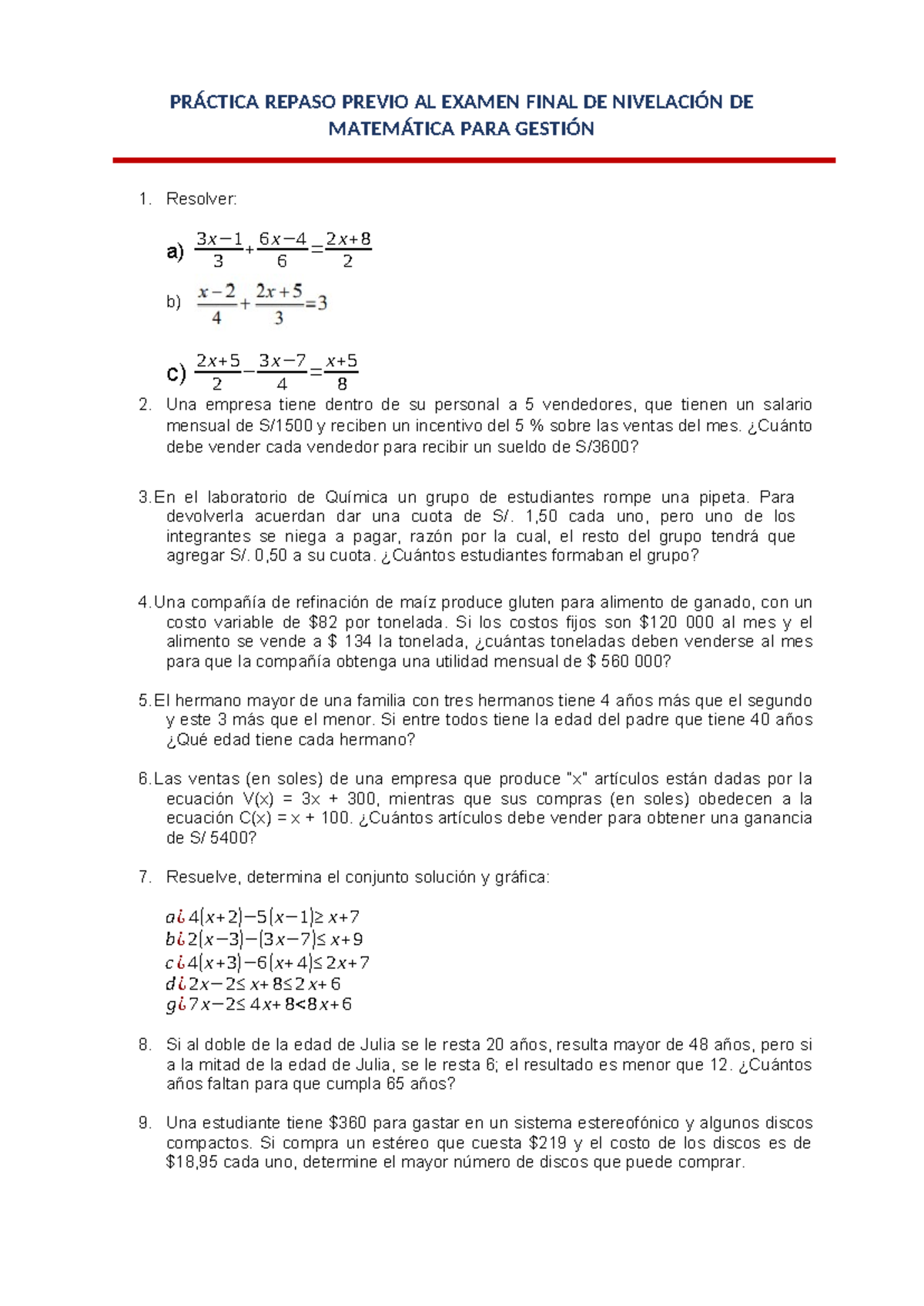 Repaso Previo Al Ef PrÁctica Repaso Previo Al Examen Final De