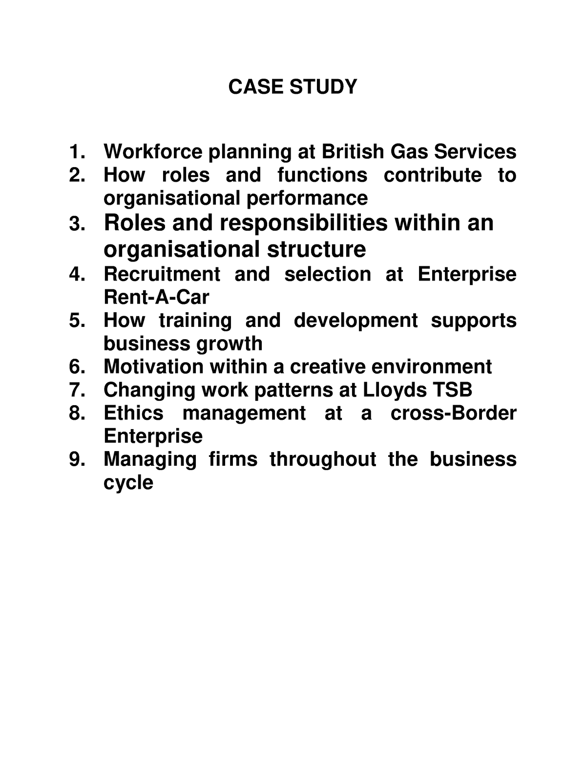 case study workforce planning